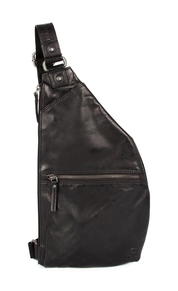 Spikes & Sparrow Borsa monospalla in pelle - Reese - Nera